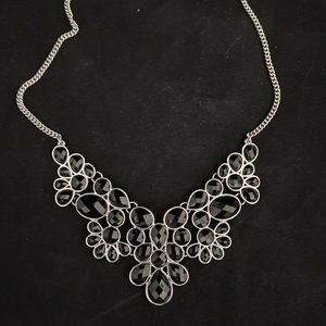 Black statement necklace